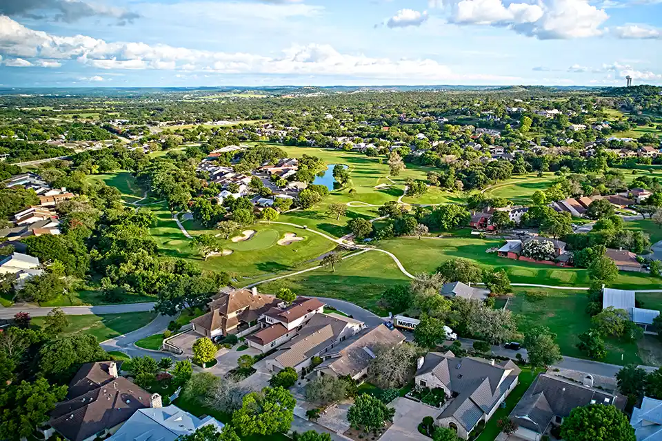 aerial view of austin texas for hoa management company